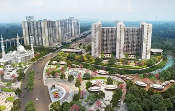 Penampakan gedung apartemen Podomoro Golf View